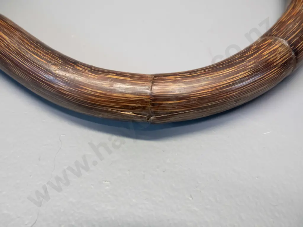 vintage cane walking stick with ornate sterling silver cap - some splits/damage to cane L-920 Image 1++