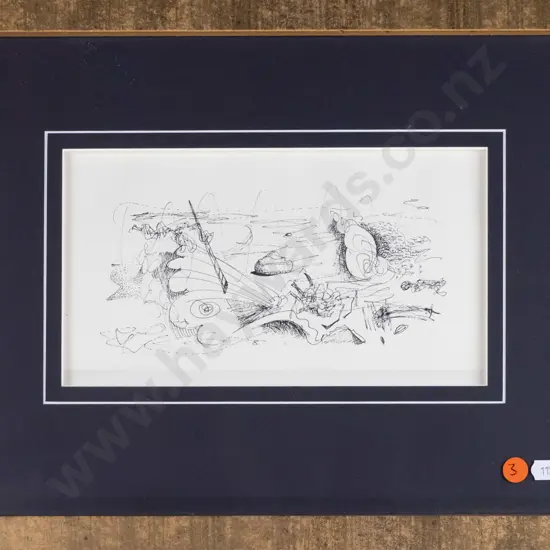 framed ink - abstract H-130 W-240
