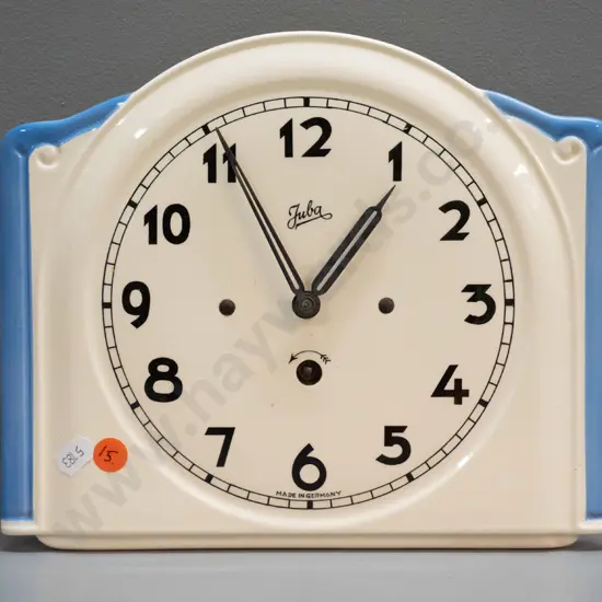 retro Juba German porcelain wall clock H-215 W-255
