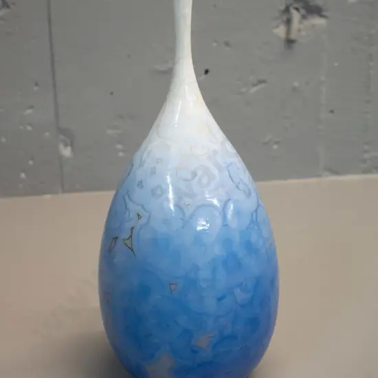 studio pottery large bud vase - unknown maker's mark on base H-270 D-110