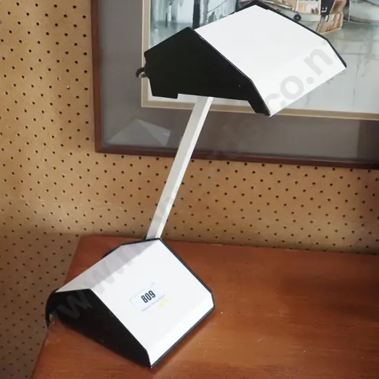 NZ Made retro  cream and black metal desk lamp H-400 (slight scratching)