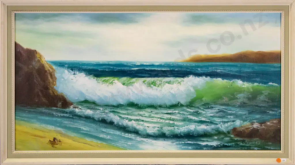 Daniel - framed acrylic - coastal scene H-390 W-750 Image 1++