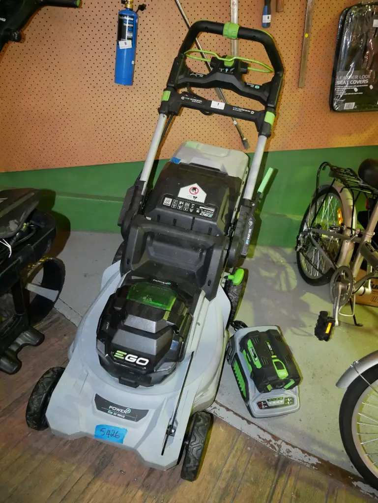 Ego battery powered lawn mower with battery and charger Image 1++