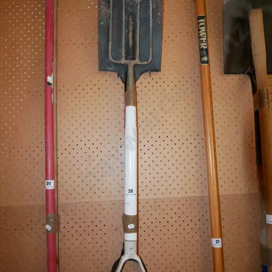 garden spade, fork