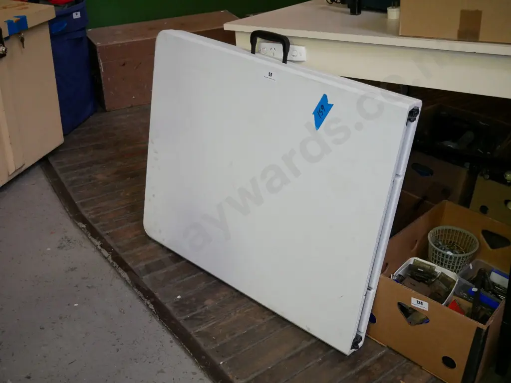 plastic folding trestle table Image 1++