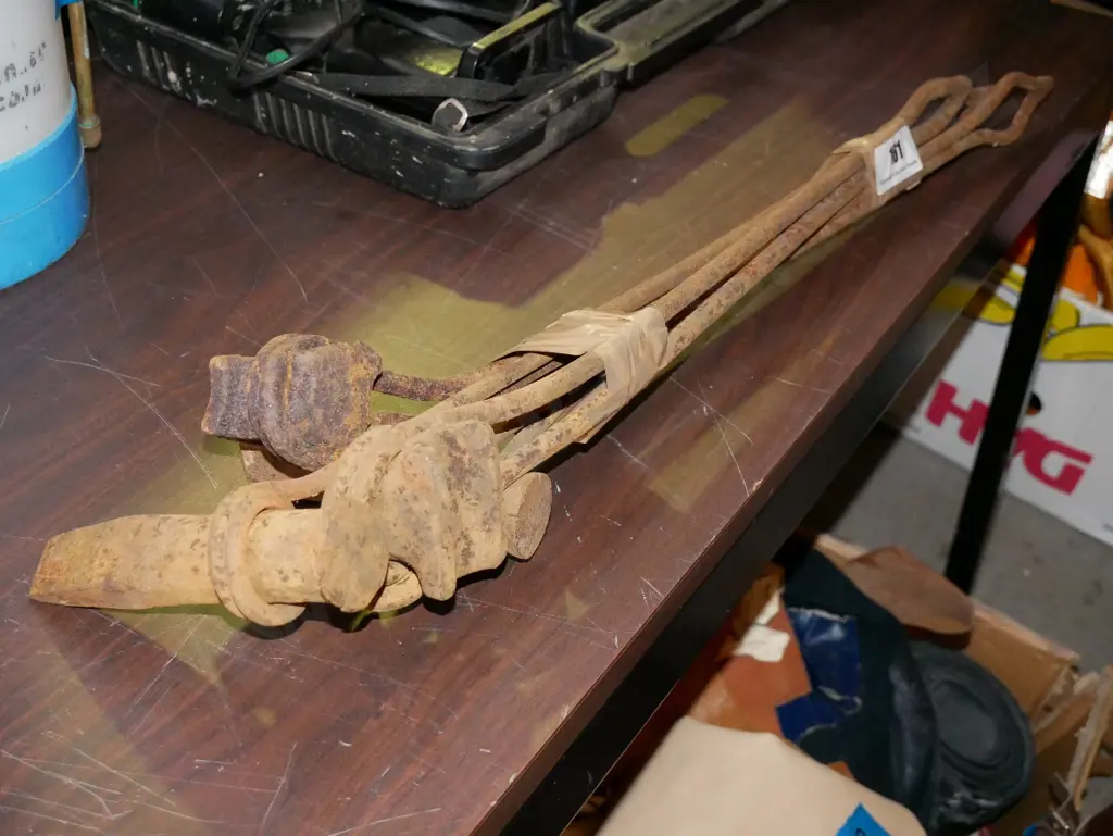 bundle of rusty blacksmith's tools Image 1++