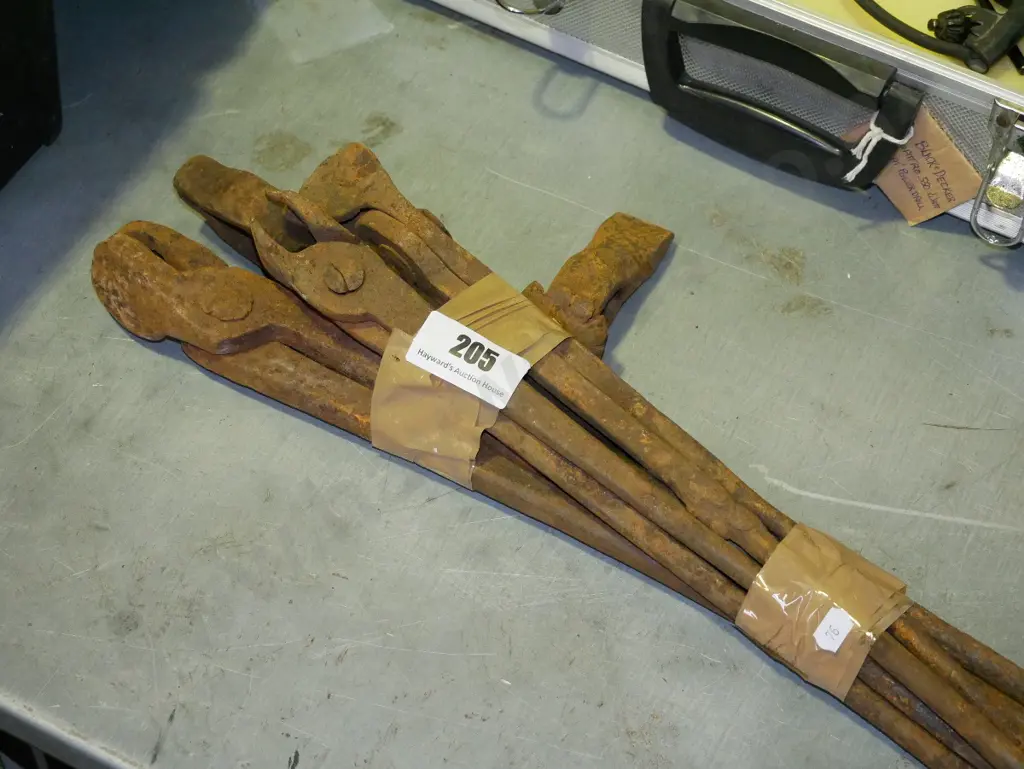 bundle of rusty blacksmith's tools Image 1++