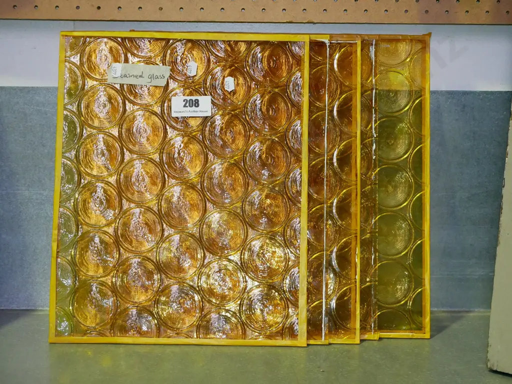 5 panes of amber glass Each H-300 W-375 Image 1++
