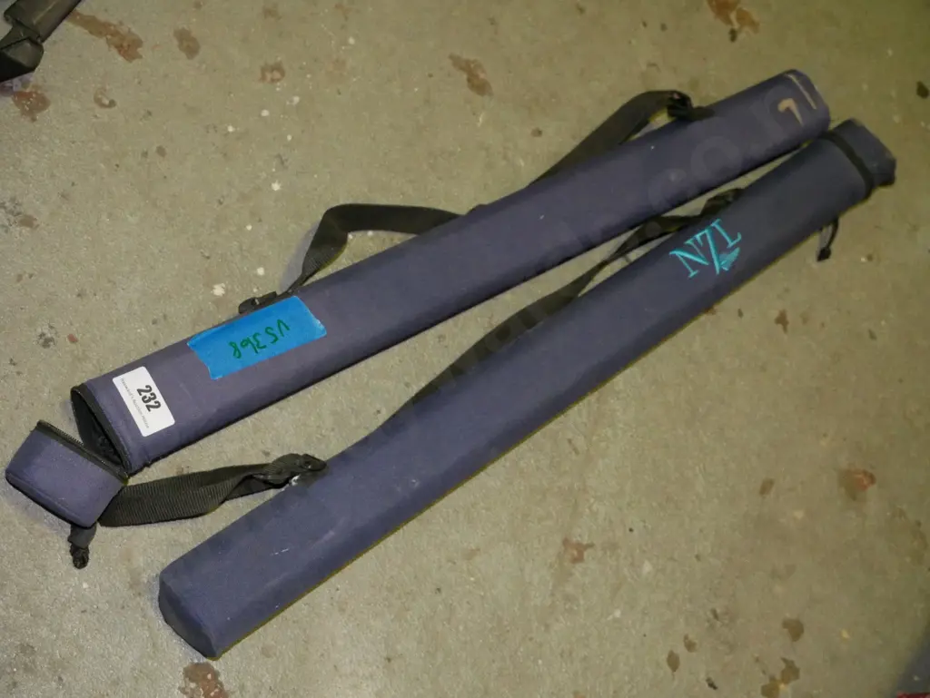 2x hard cased fly fishing rod holders Image 1++