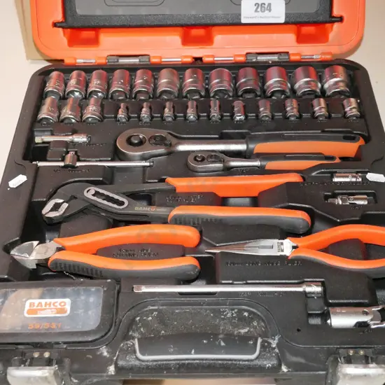 complete Bahco combined socket and spanner set