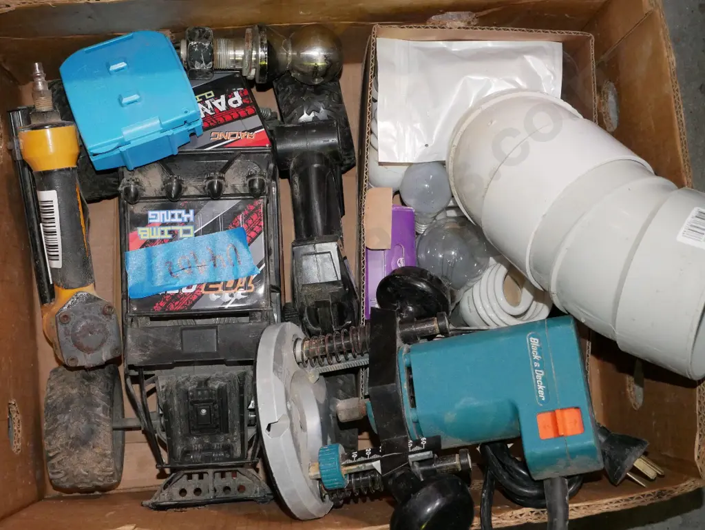 box; plunge router, air powered stapler, tow ball etc Image 1++