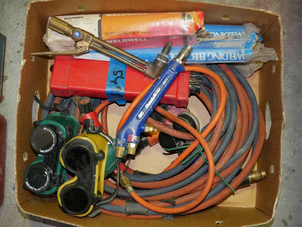 box; gas welding accessories, welding rods etc Image 1++
