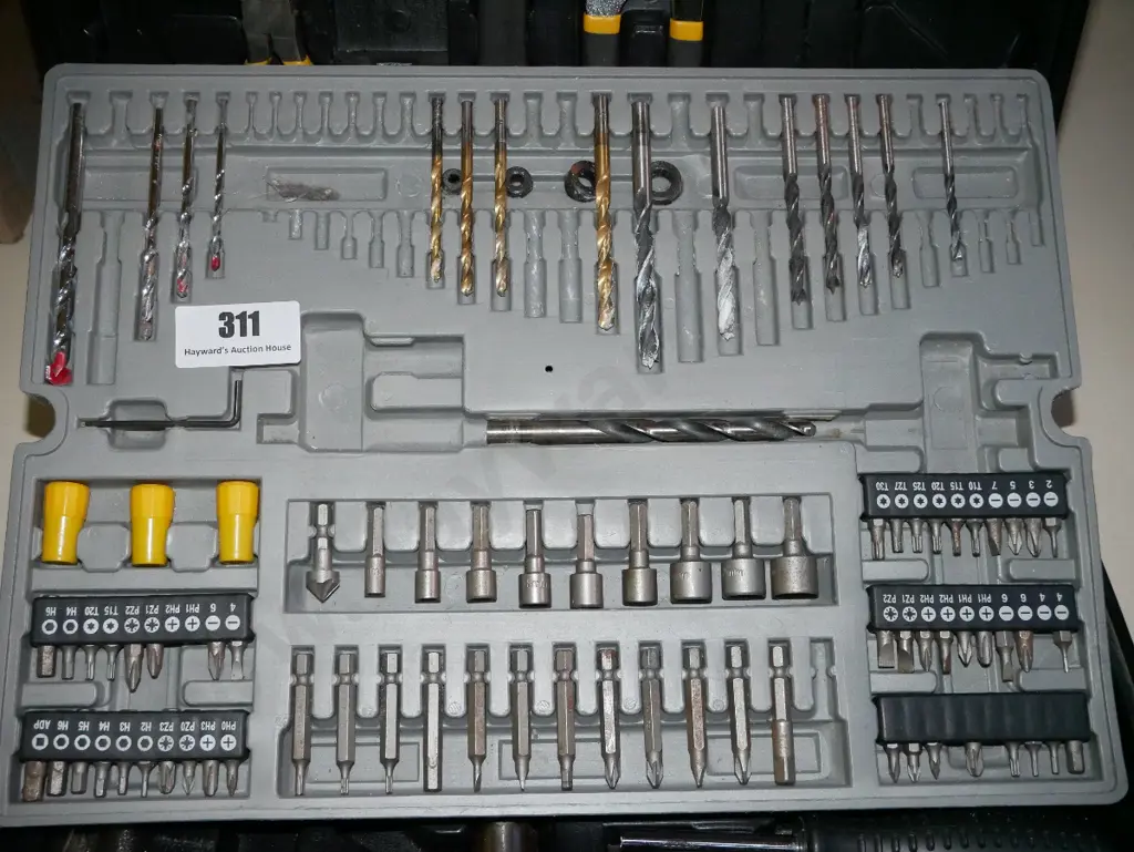 cased plastic tool box - missing some items Image 1++