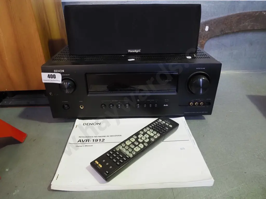 Denon AV receiver, 2x Chario floor speakers, Paradigm centre speaker Image 1++