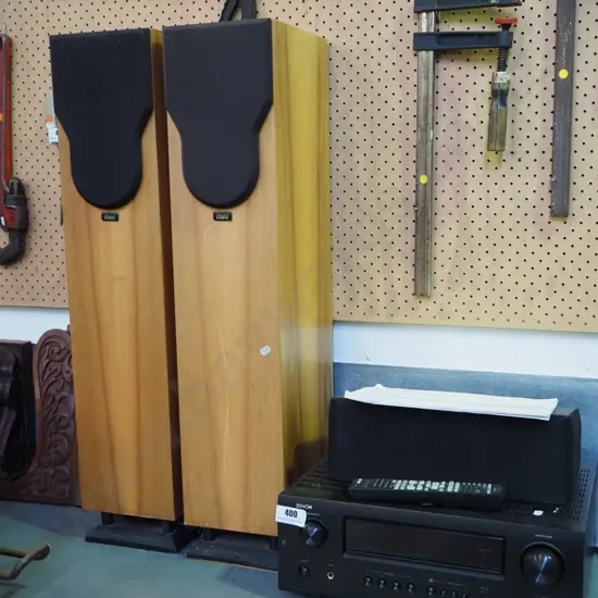 Denon AV receiver, 2x Chario floor speakers, Paradigm centre speaker