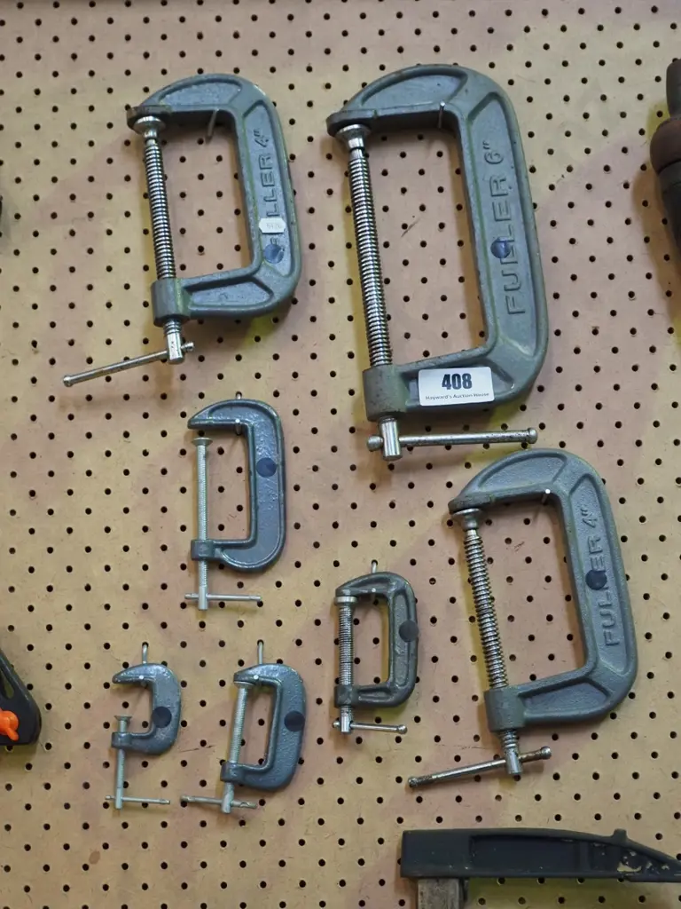 7x G clamps - black dots Image 1++