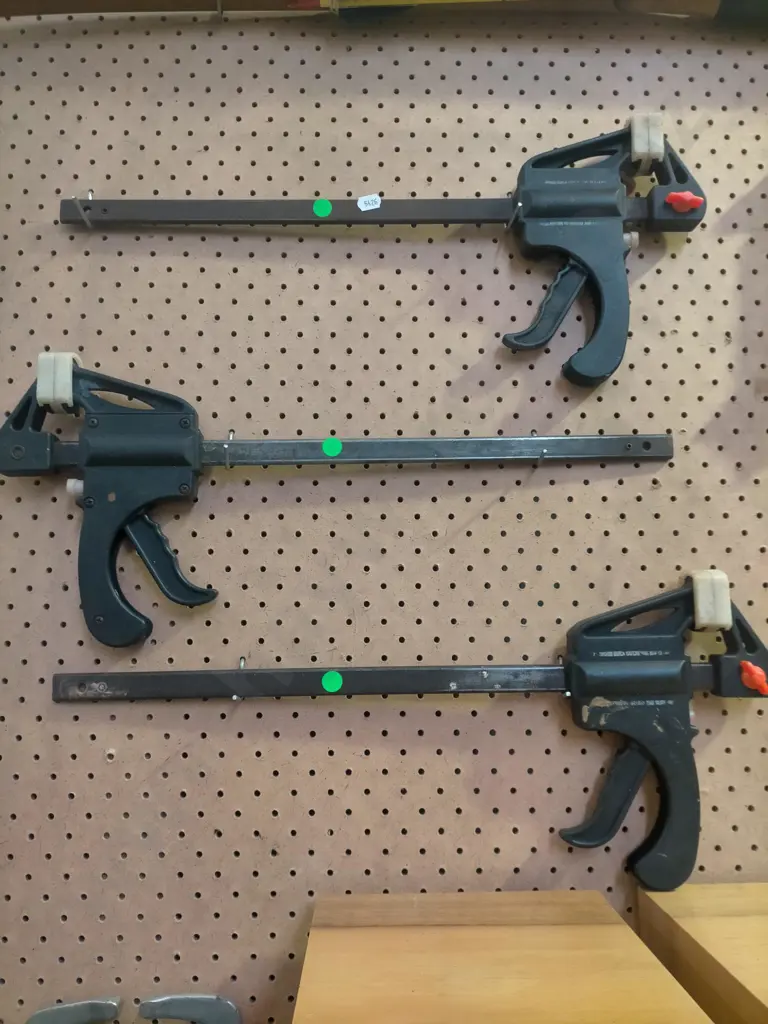 3x quick release clamps- green dots Image 1++