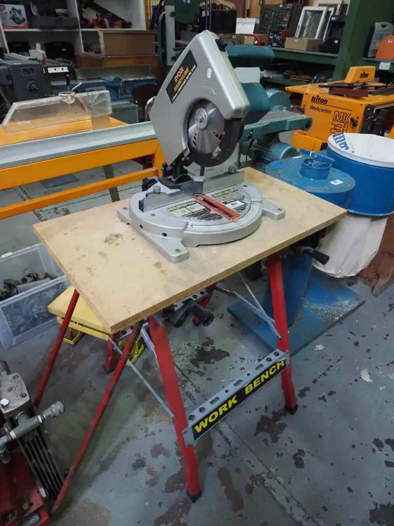 Ryobi compund mitre saw on stand Image 1++