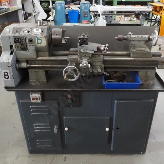Boxford metal workers lathe on stand with accessories