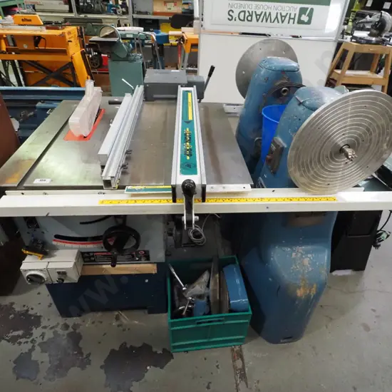 unbranded commercial heavy duty table saw with 2m extending arm - needs wiring in by electrician