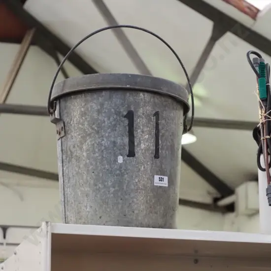galvanised ash can