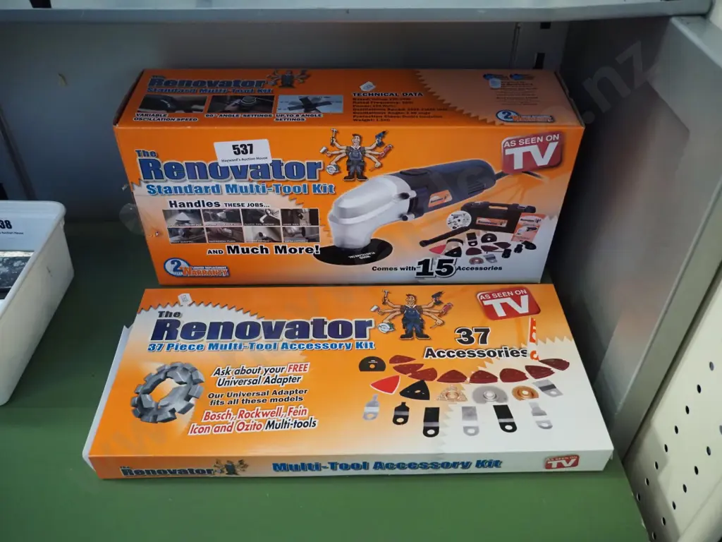 boxed Renavator multi tool, box of accessories Image 1++