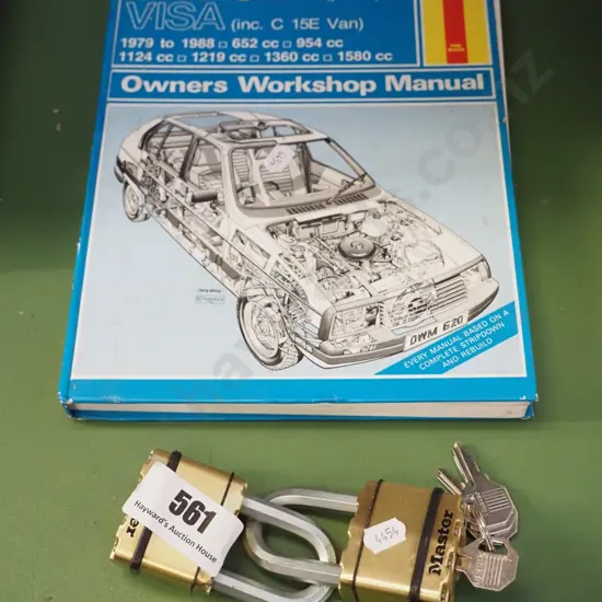 Citroen workshop manual, 2 padlocks - keys in office