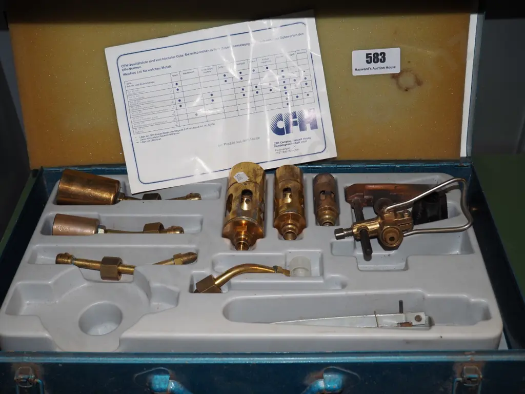 tin case of  blow torch heads Image 1++