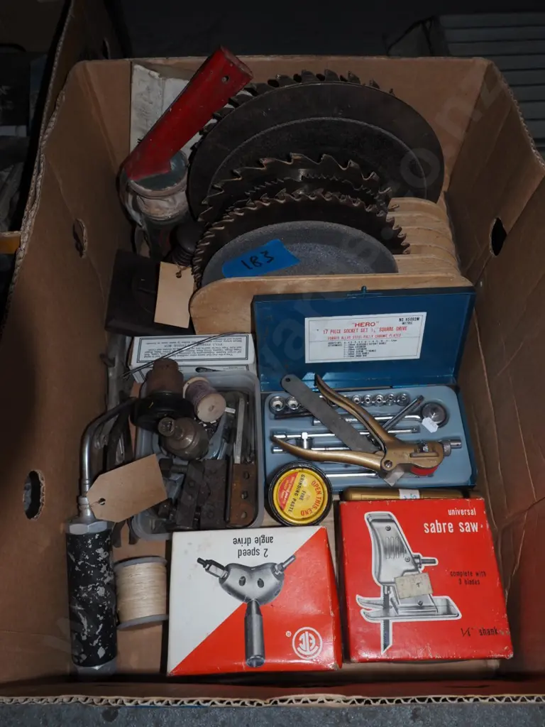 small socket set, saw blades etc Image 1++