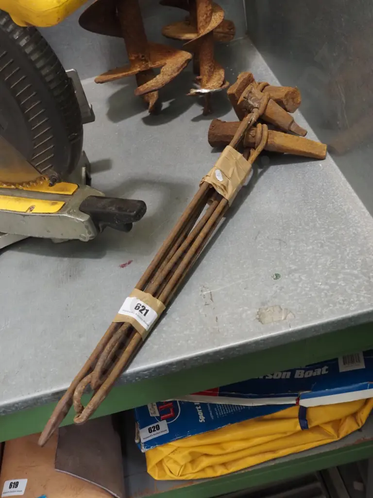 bundle of rusty blacksmith's tools Image 1++