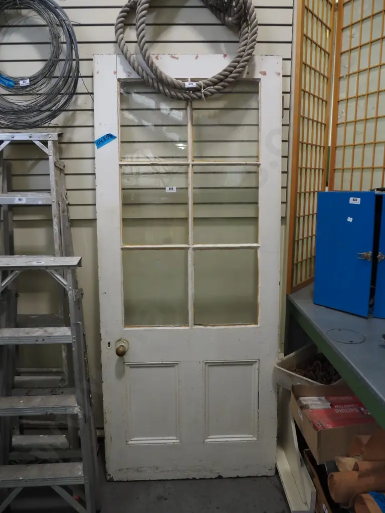 6 glass panel exterior door - 1 pane has crack H-2100 W-880 Image 1++