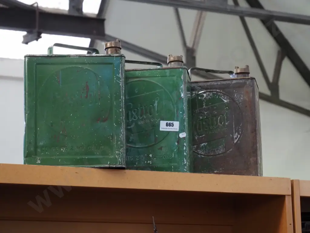 3x Castrol motor oil tins Image 1++