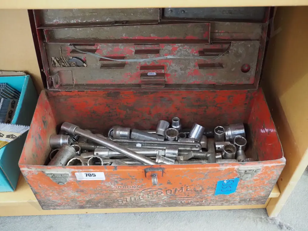 Sidchrome tool box, socket, wrenches Image 1++