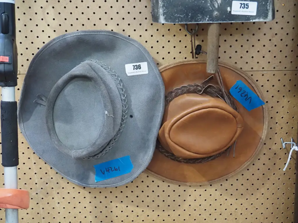 2 leather stockman hats Image 1++