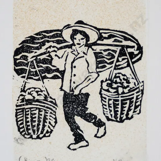 illegible signature '89 - framed screenprint - untitled H-130 W-105