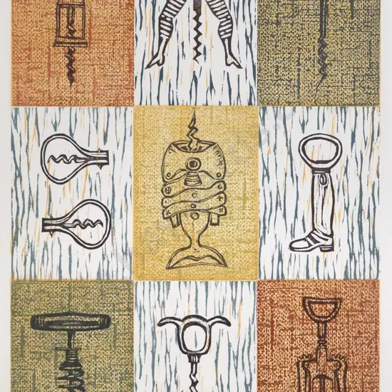 Toni Walker '02 - framed screenprint 4/28 "Screw It" H-420 W-290