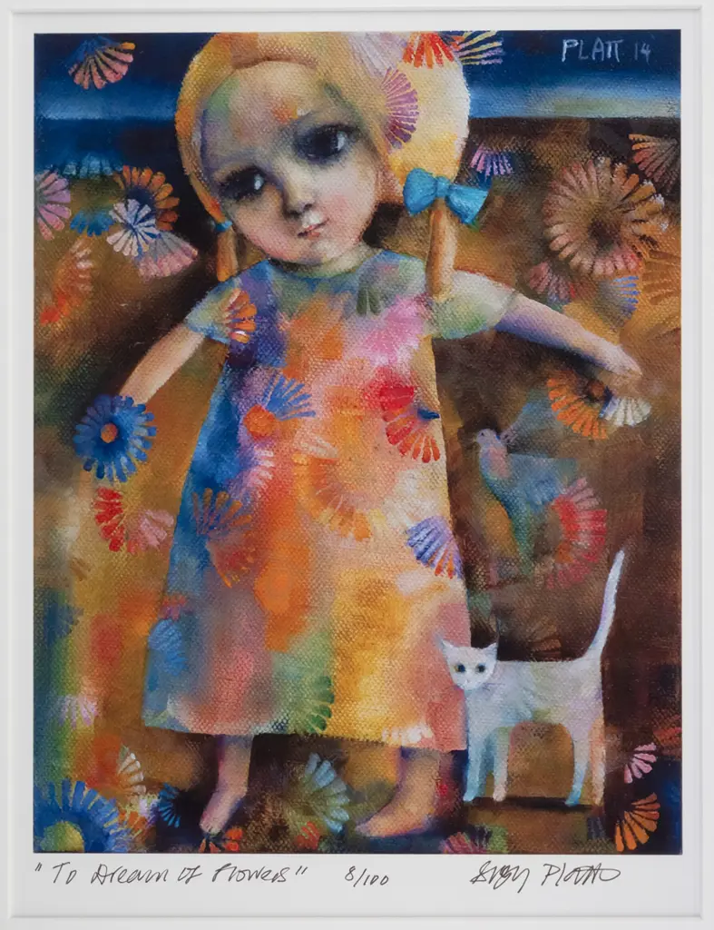 Suzy Platt - framed ltd edition print 8/100 "To dream of Flowers" H-250 W-190 Image 1++