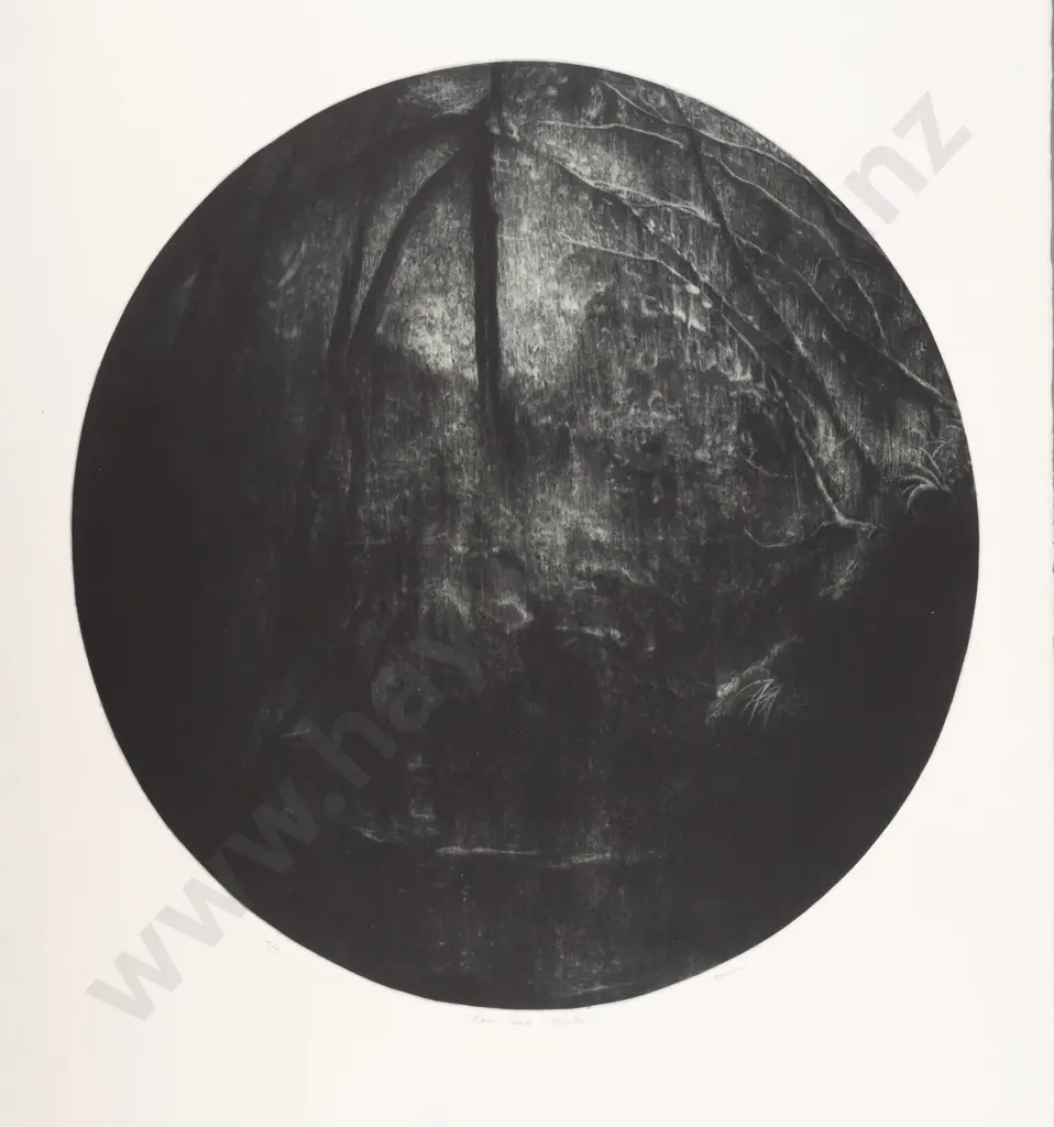 illegible signature 2003 - mounted ltd edition print 3/3 "Ross Track - Winter" Diam-490 Image 1++