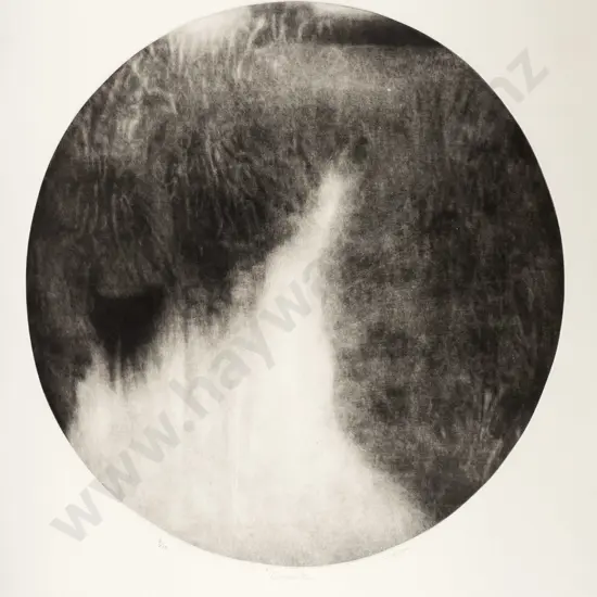 illegible signature 2002 - mounted ltd edition print 4/10 "Creek" Diam-490