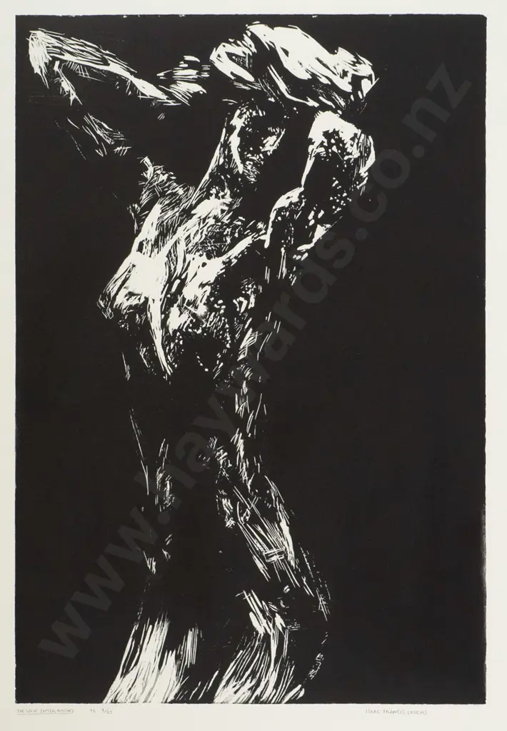 Isaac Francis Leuchs '93 -  unframed print 4/25 "The Wave (After Rodin)" H-410 W-290 Image 1++