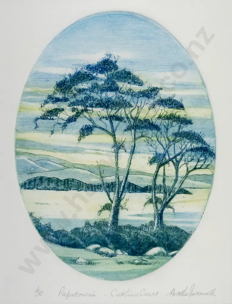 Heather Maxwell - framed ltd edition print 1/3 "Papatowai - Catlins Coast" H-290 W-230 Image 1++