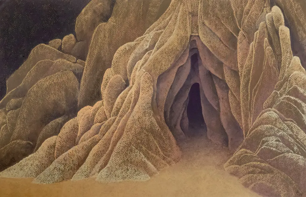 Ann Wilson 2001 - framed pastel "The Cave, Abel Tasman" H-320 W-490 Image 1++