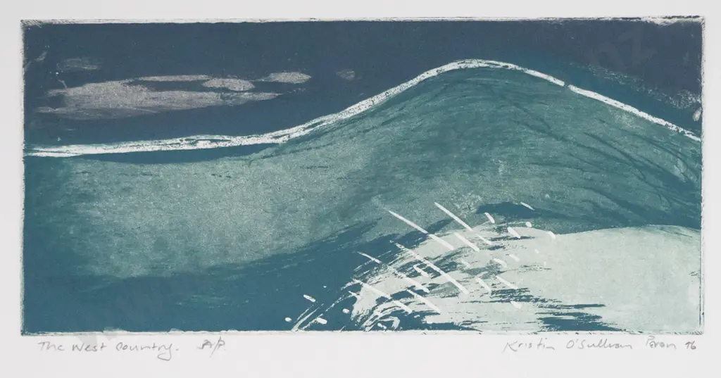 Kristin O'Sullivan Peren '96 - unframed ltd edition A/P "the West Country" H-110 W-240 Image 1++