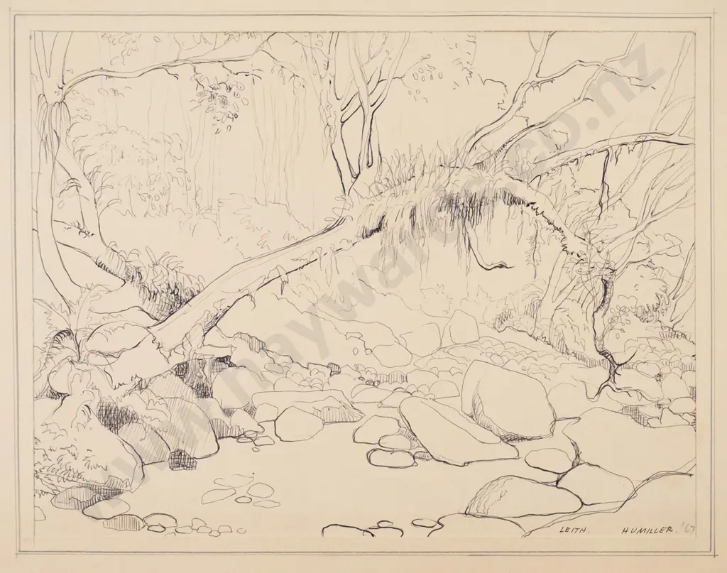 HV Miller '67 - unframed ink "Leith" H-220 W-280 Image 1++
