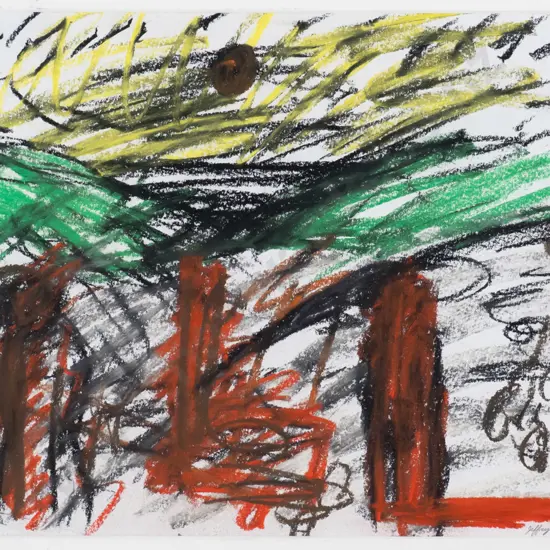 Jeffrey Harris 1976 - unframed pastel - untitled H-220 W-290