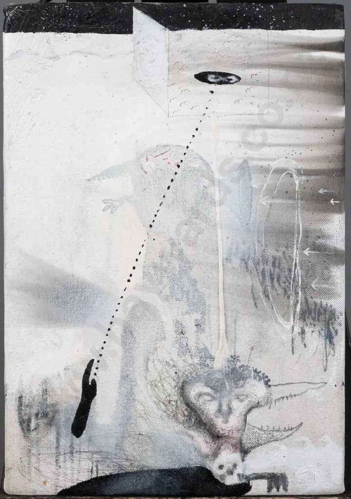 James Robinson - mixed media on board ""Believed in you even wen u gave up on your self" H-295 W-205 Image 1++