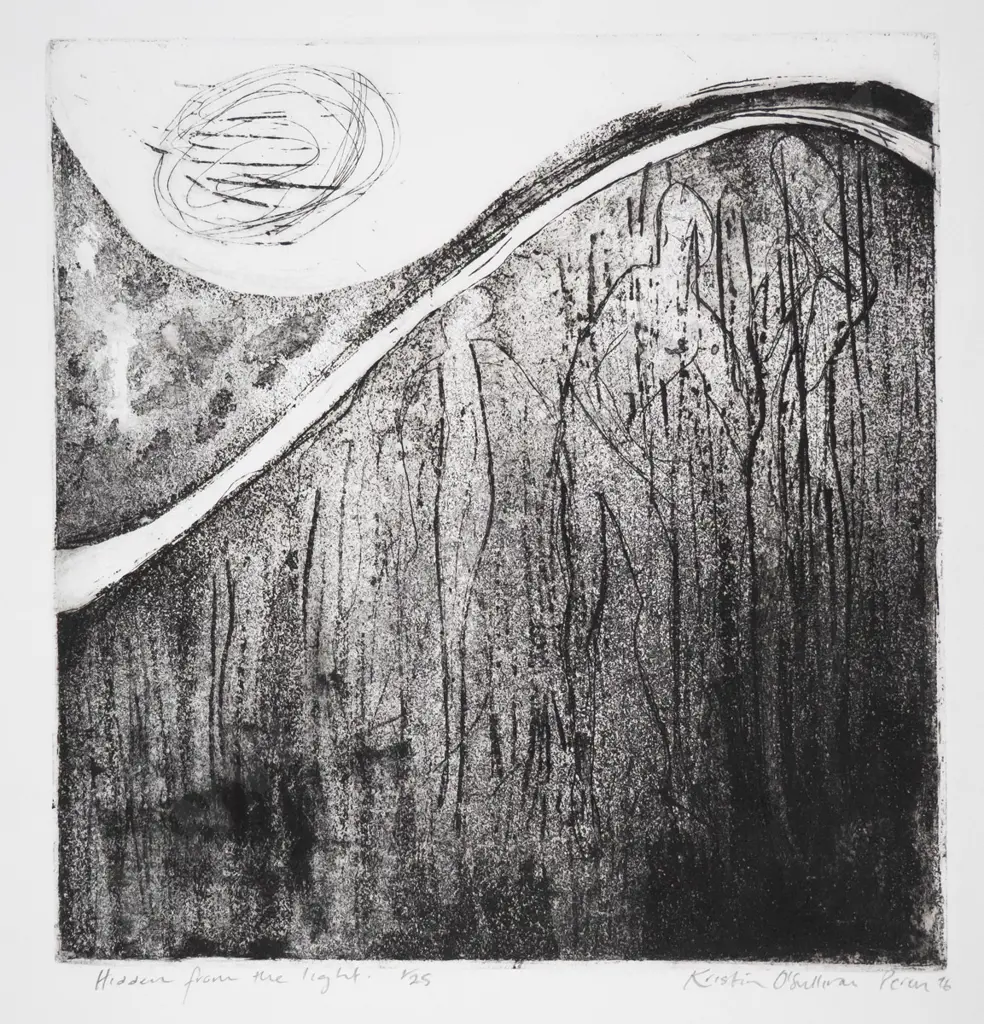 Kristin O'Sullivan Peren '96 - unframed ltd edition print 1/25 "Hidden from the light" H-255 W-245 Image 1++