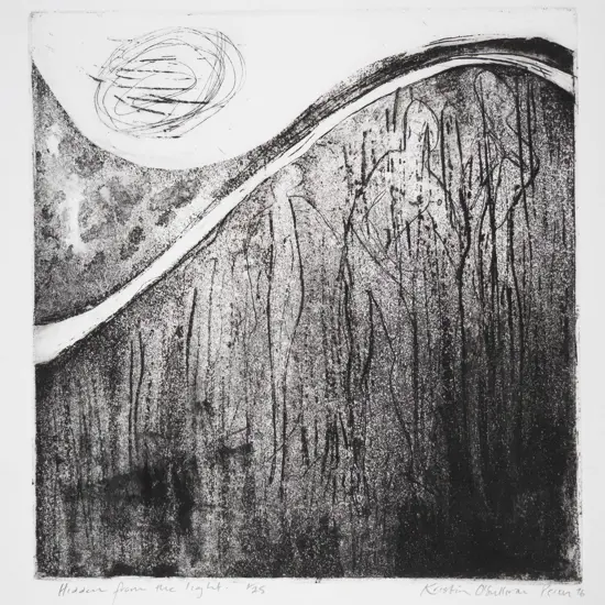 Kristin O'Sullivan Peren '96 - unframed ltd edition print 1/25 "Hidden from the light" H-255 W-245