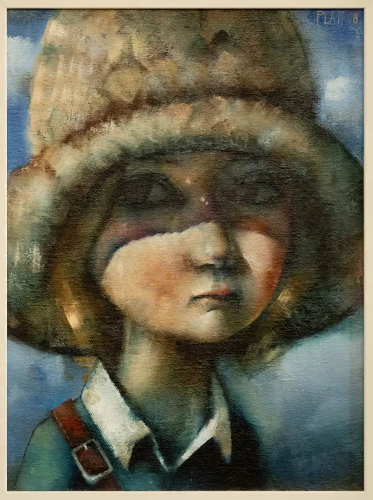 Suzy Platt '08 - framed oil "School Girl" H-290 W-210 Image 1++