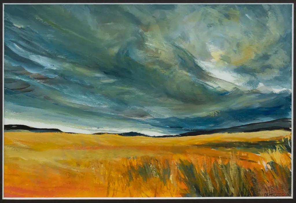 B McGregor - framed watercolour - landscape H-200 W-290 Image 1++